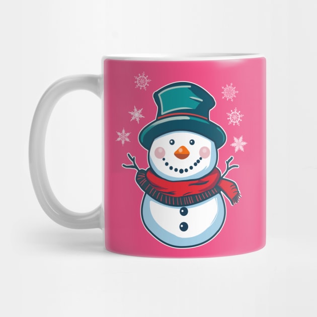 Snowman Red Scarf by Elijah101